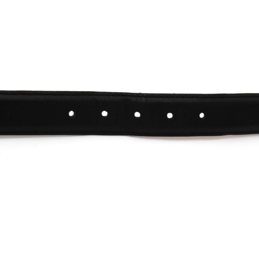 Martin Dingman Belt Mens Size 36 Black Leather Dress Casual Silver Buckle Office - Picture 8 of 8